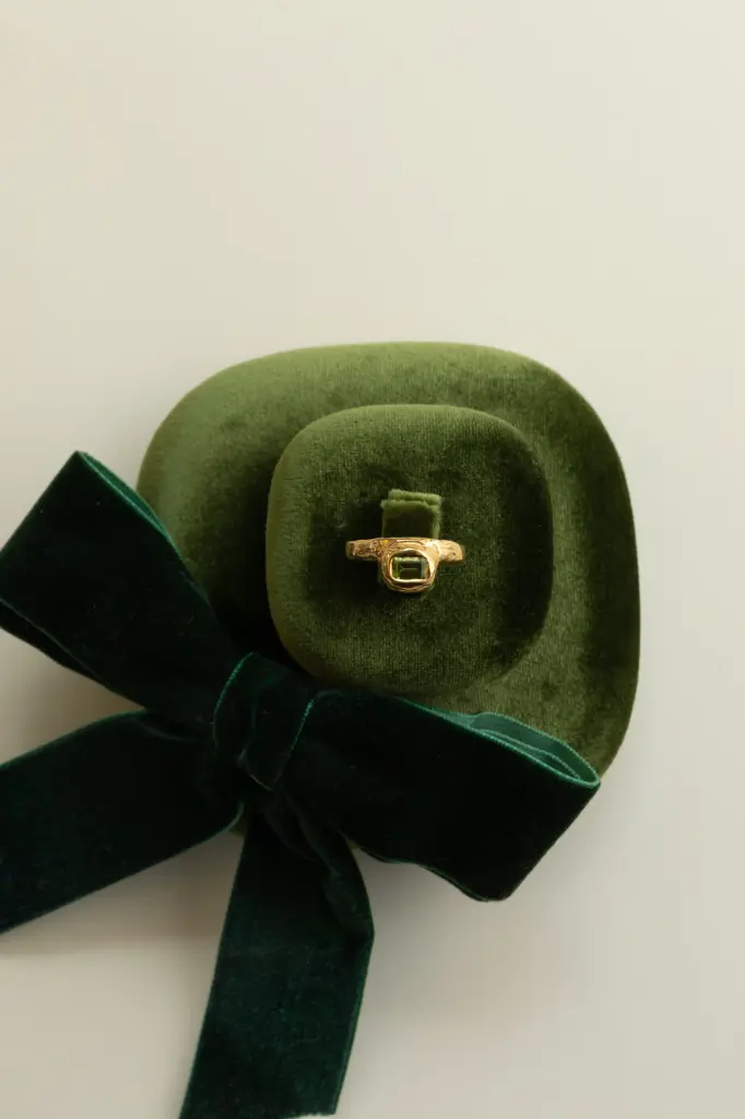 Arany Vermeil Peridot Gyűrű